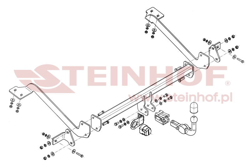 Tažné zařízení Citroen Berlingo II (délka 4628mm), horizontální provedení, Steinhof