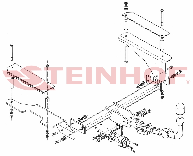Tažné zařízení Chevrolet Aveo 4D, horizontální provedení, Steinhof