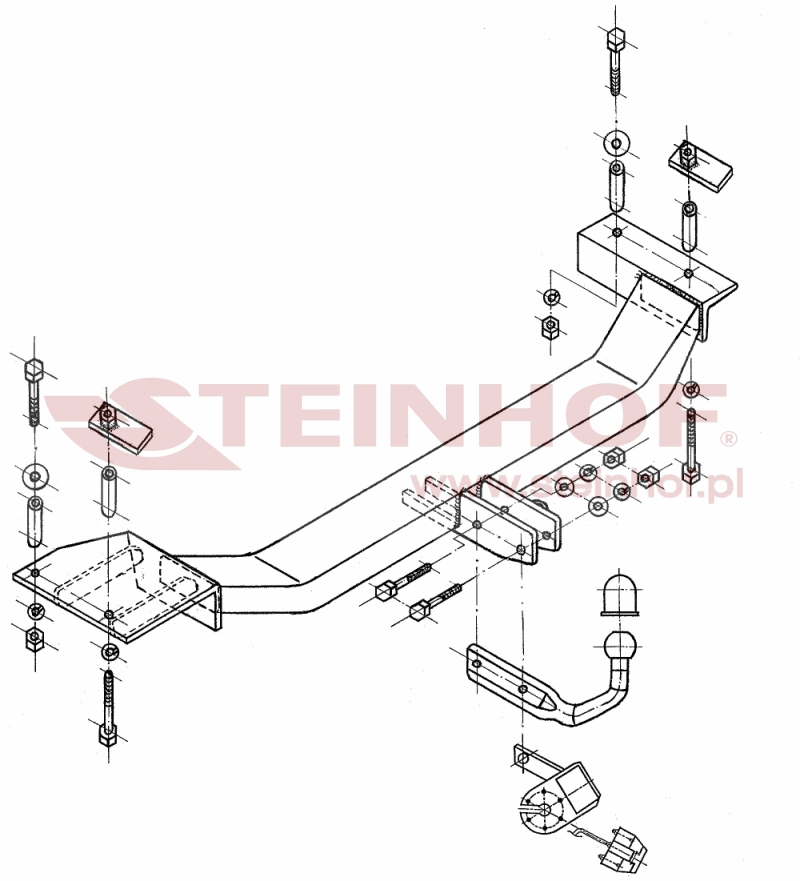 Tažné zařízení Daewoo Lanos 4D, šroubové provedení, Steinhof
