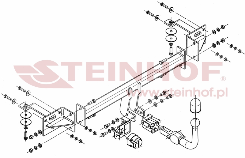 Tažné zařízení Fiat Bravo II 5D, horizontální provedení, Steinhof