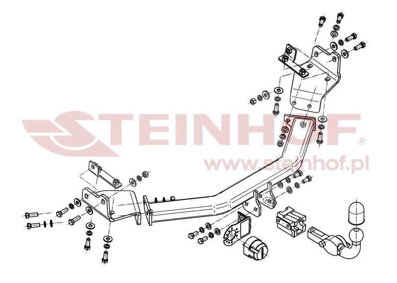 Tažné zařízení Fiat Freemont, horizontální provedení, Steinhof