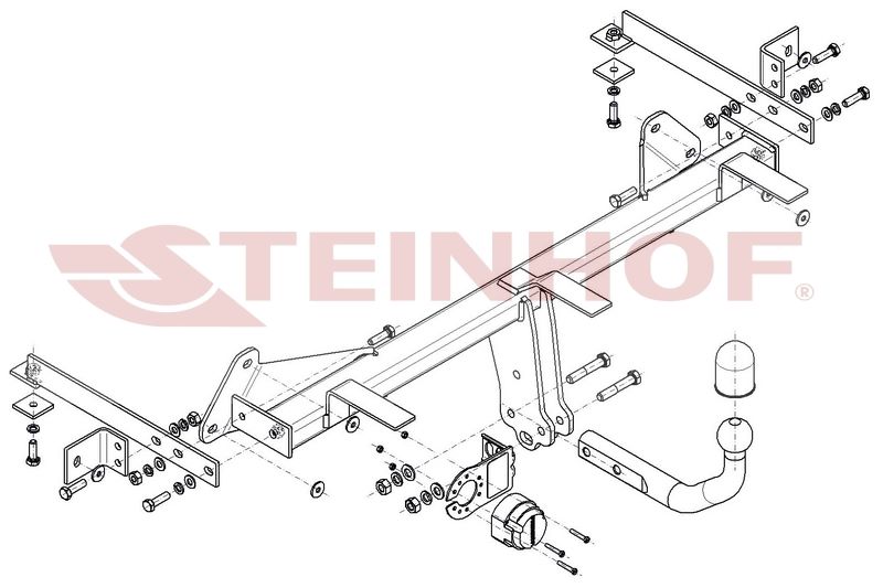 Tažné zařízení Fiat 500 L Face lift, šroubové provedení, Steinhof