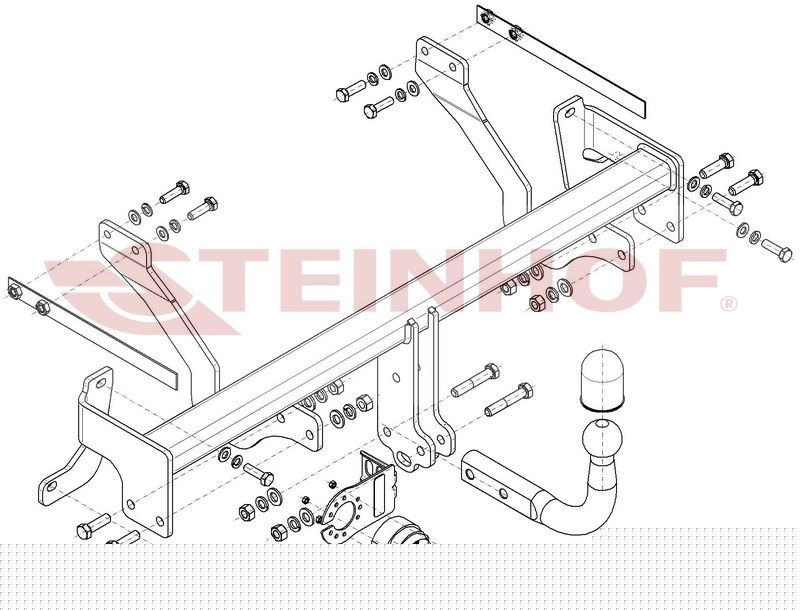 Tažné zařízení Fiat Doblo Work-Up Pickup, šroubové provedení, Steinhof