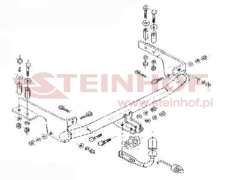 Tažné zařízení Fiat Punto II 3/5D, šroubové provedení, Steinhof