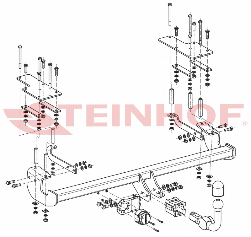 Tažné zařízení Suzuki SX4 5D 2WD/4WD, horizontální provedení, Steinhof