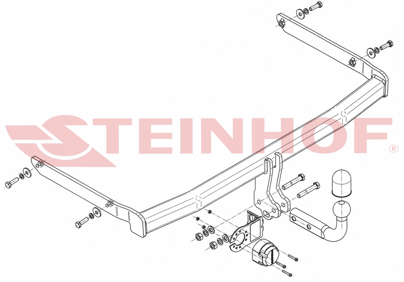 Tažné zařízení Ford Fiesta 3/5D, šroubové provedení, Steinhof