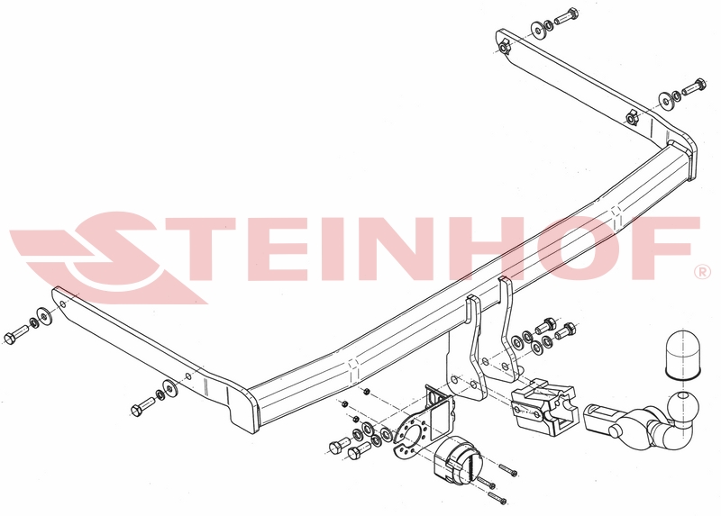 Tažné zařízení Ford Fiesta 3/5D, horizontální provedení, Steinhof
