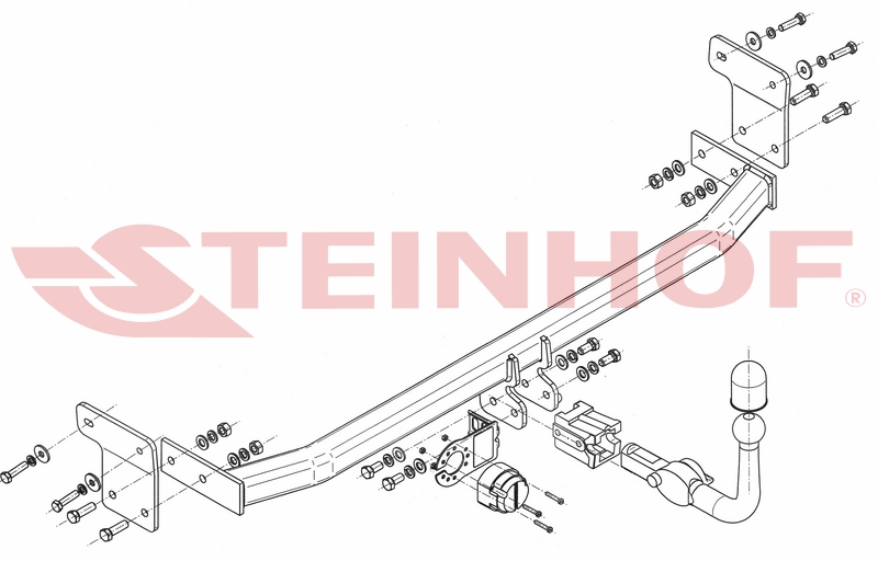 Tažné zařízení Hyundai Elantra V 4D, horizontální provedení, Steinhof