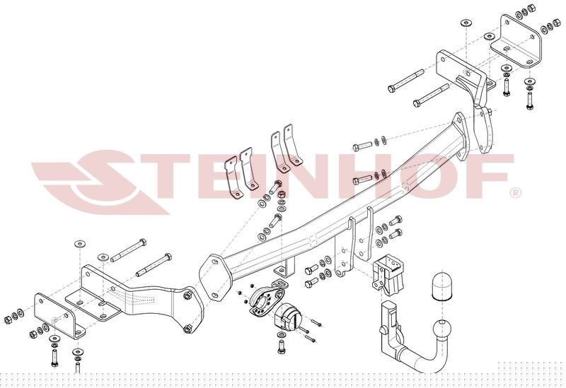 Tažné zařízení Hyundai ix55 2WD / 4WD, odnímatelný vertikální bajonet, Steinhof
