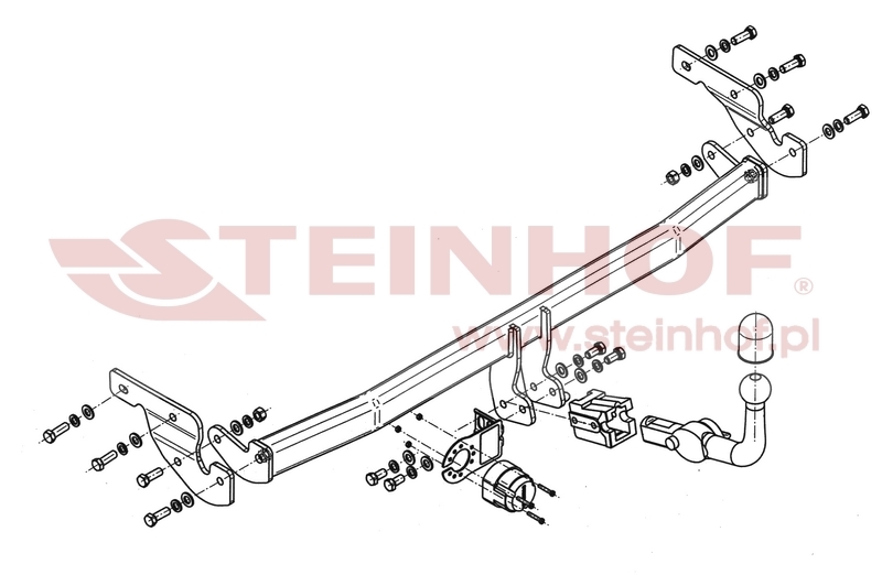 Tažné zařízení Hyundai i10, horizontální provedení, Steinhof