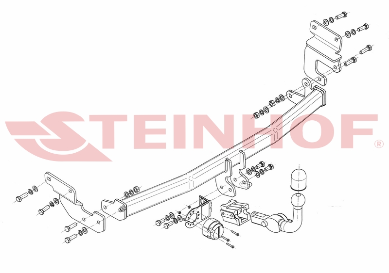 Tažné zařízení Hyundai i20 5D  (GB), horizontální provedení, Steinhof
