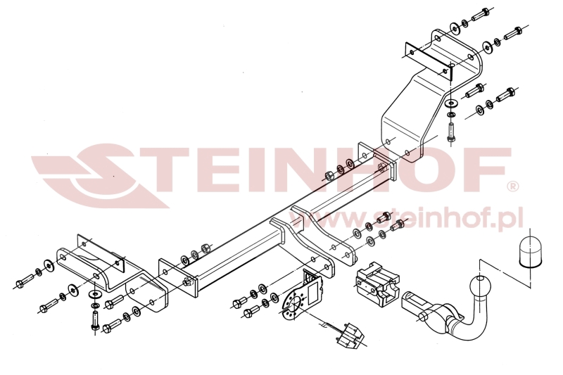 Tažné zařízení Kia Cee'd, horizontální provedení, Steinhof