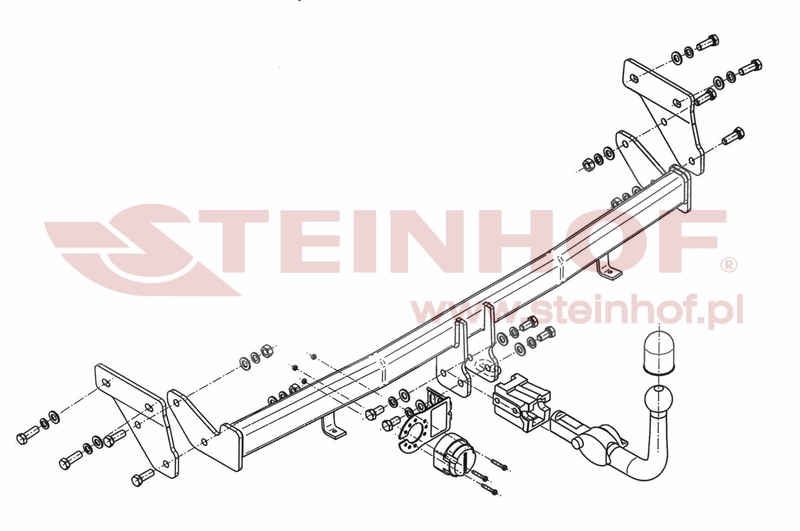 Tažné zařízení Kia Rio III 4D (UB), horizontální provedení, Steinhof
