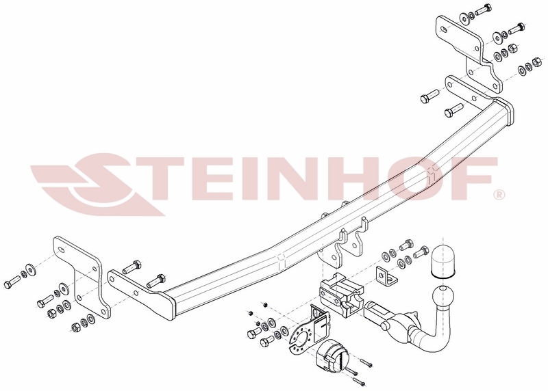 Tažné zařízení Kia Rio IV 5D (YB), horizontální provedení, Steinhof