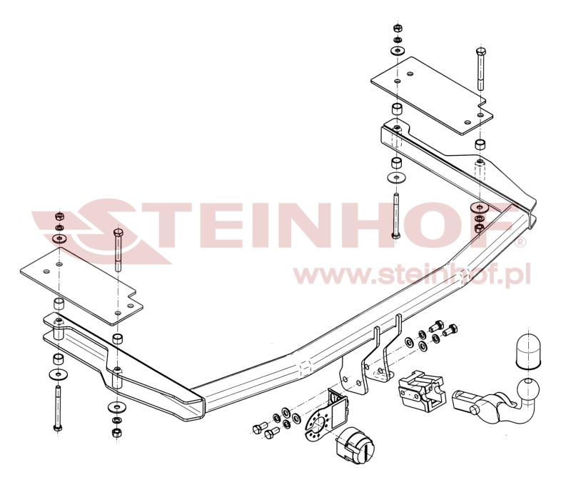 Tažné zařízení Mazda 6 Estate (GY), horizontální provedení, Steinhof