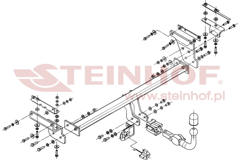 Tažné zařízení Nissan Qashqai  J10, horizontální provedení, Steinhof