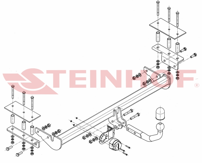 Tažné zařízení Opel Astra III (H) 4D, šroubové provedení, Steinhof