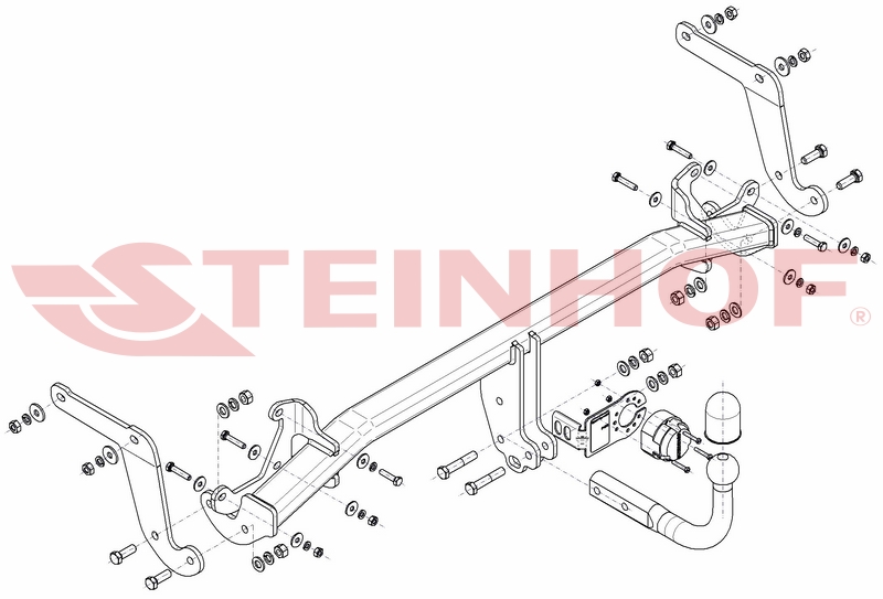 Tažné zařízení Peugeot 5008 II, šroubové provedení, Steinhof