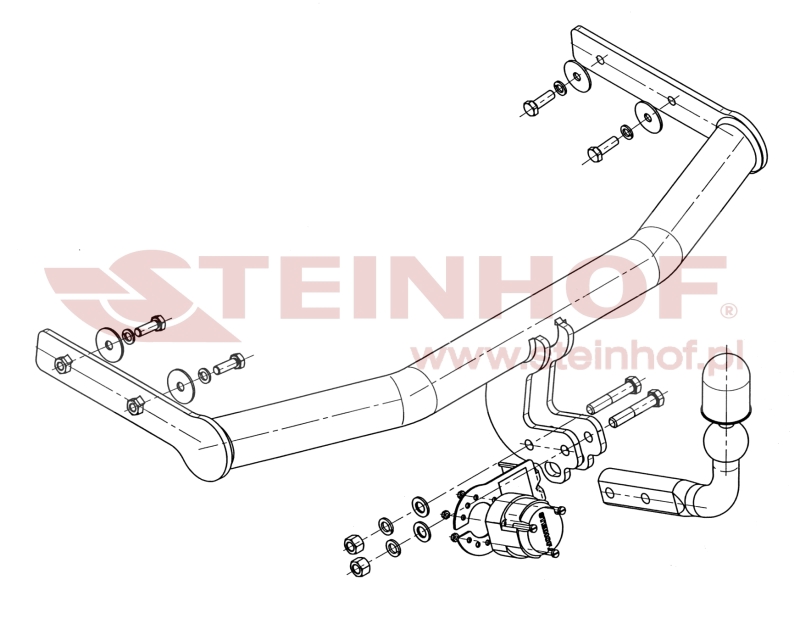 Tažné zařízení Seat Arosa 3D, šroubové provedení, Steinhof
