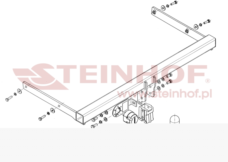Tažné zařízení Škoda Superb II 4/5D, odnímatelný vertikální bajonet, Steinhof