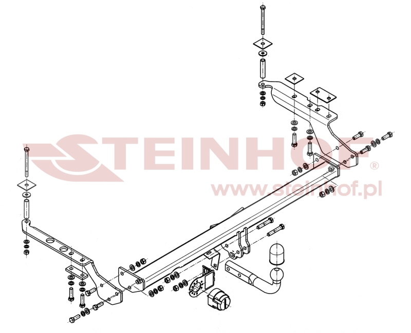 Tažné zařízení Subaru Forester (SF) / (SG) (kromě 2.0 S-Turbo), šroubové provedení, Steinhof
