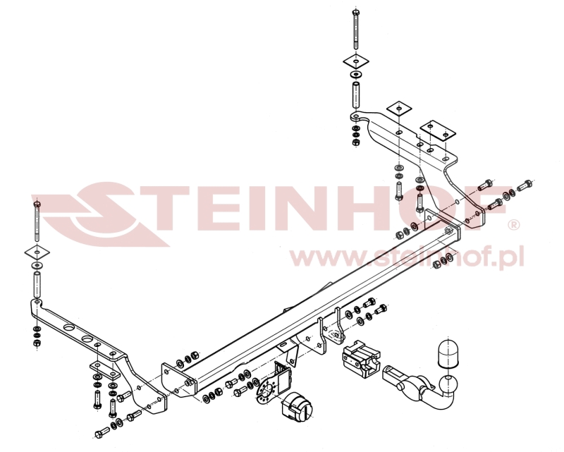 Tažné zařízení Subaru Forester (SF) / (SG) (kromě 2.0 S-Turbo), horizontální provedení, Steinhof