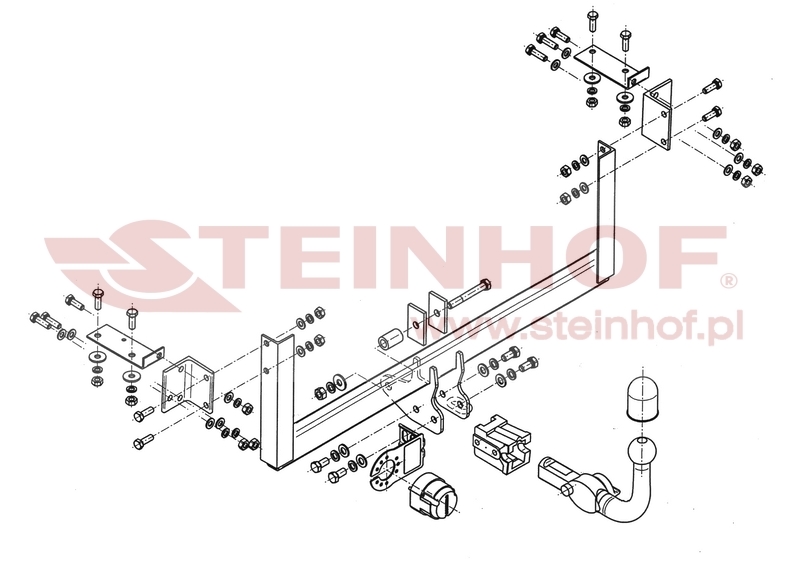 Tažné zařízení Nissan Pixo, horizontální provedení, Steinhof