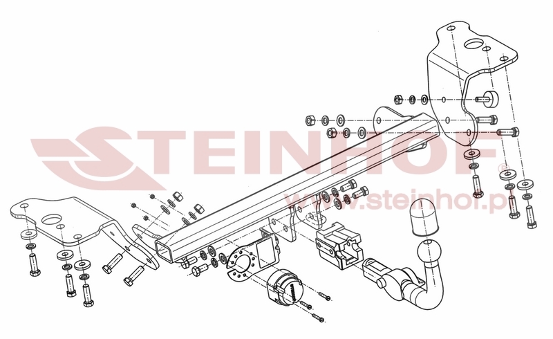 Tažné zařízení Toyota Auris 3/5D, horizontální provedení, Steinhof