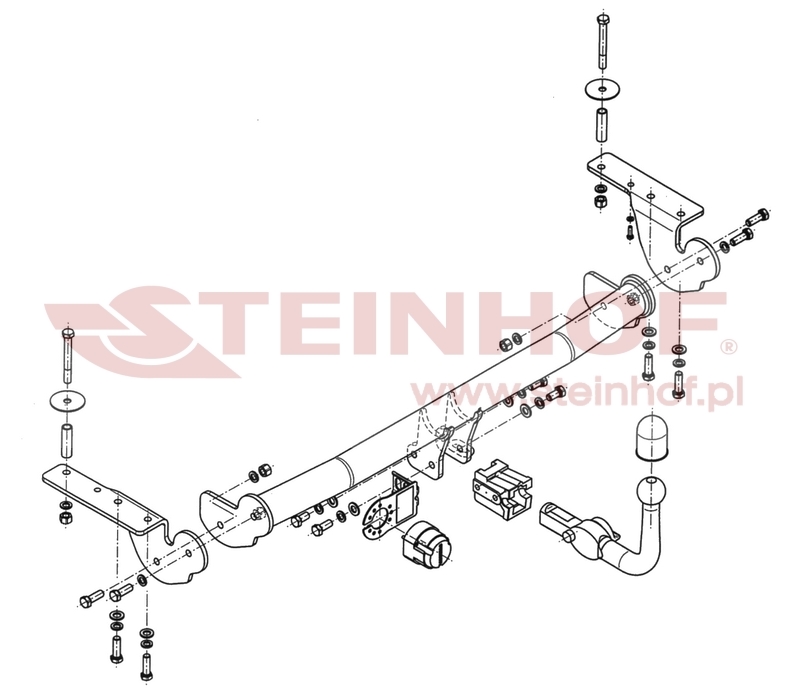 Tažné zařízení Toyota Avensis, T-105, 2003-2009, horizontální provedení, Steinhof