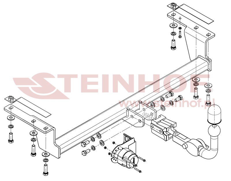 Tažné zařízení Toyota Corolla 3/5D (E12), horizontální provedení, Steinhof