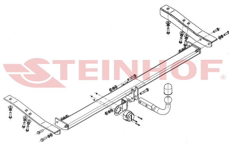 Tažné zařízení Toyota Sienna americká verze (vč. 4x4), šroubové provedení, Steinhof
