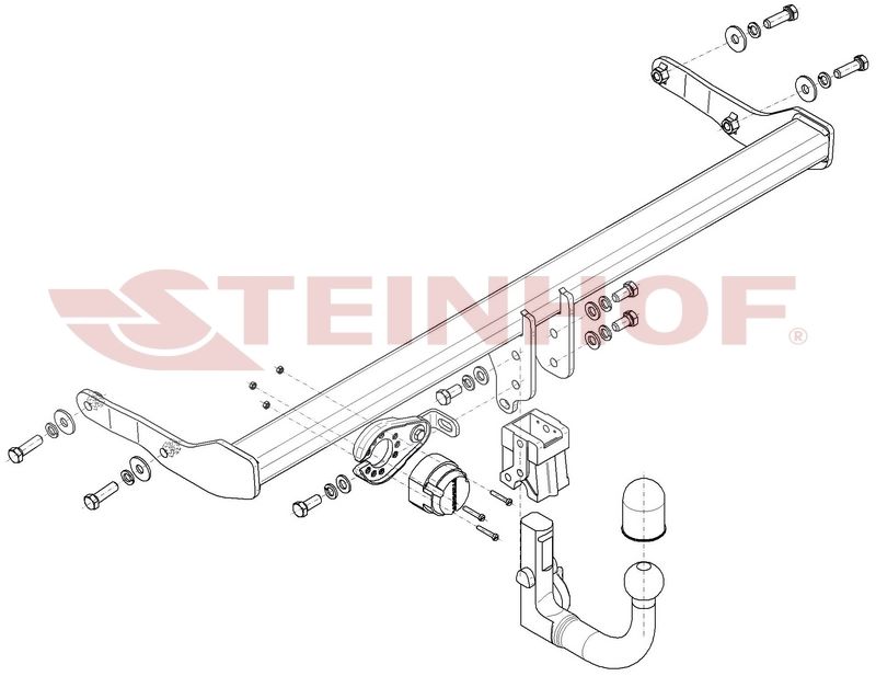 Tažné zařízení Seat Ibiza 5D (6F), odnímatelný vertikální bajonet, Steinhof