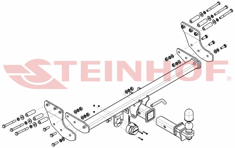 Tažné zařízení Volvo XC 90 USA standard tap., čtyřhran, Steinhof